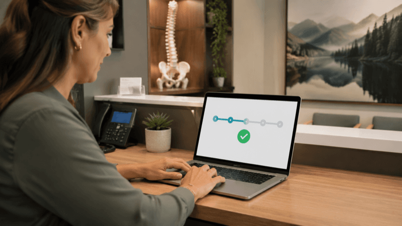 Chiropractic AI receptionist connected to ChiroTouch or Jane App in minutes