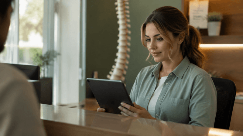 AI trained on your full chiropractic service menu — adjustments, new patient exams, wellness consults